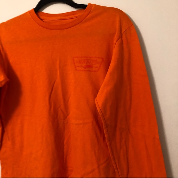 Vans Bright Orange Long Sleeve T-Shirt - Picture 2 of 5